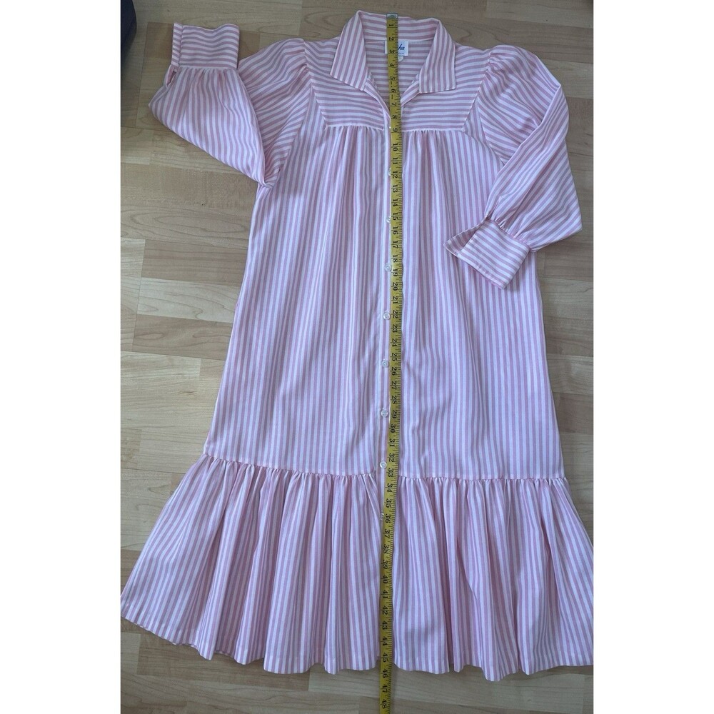 Vintage Chiha Midi Stripes Dress Size 6 With Side Pockets - Picture 10 of 10